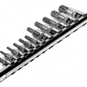 JTC-3902 Набор головок торцевых c насадкой TORX с отверстием 1/4-3/8 TORX Т10Н-Т60Н 11 предметов JTC