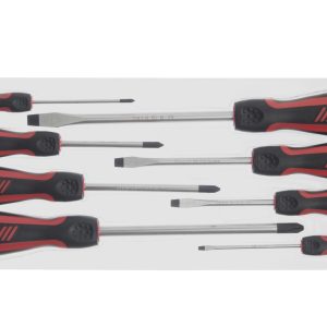 Набор отверток усиленных SL3.0,5.5x75 SL6.5x100 SL8.0x150 PH0,1x75 PH2x100 PH3x150 8 предметов JTC
