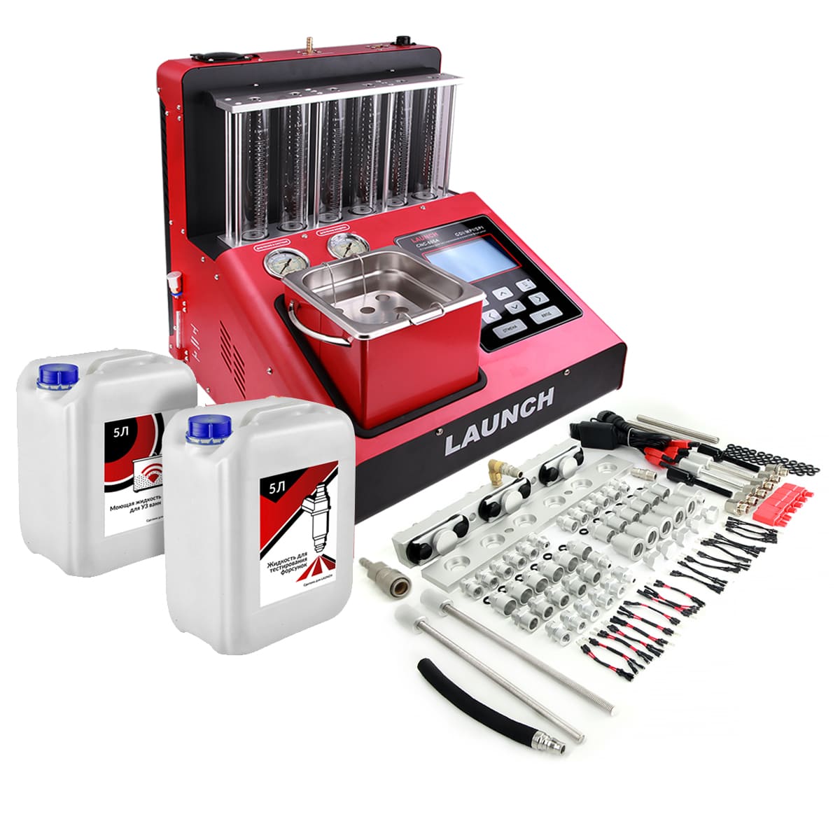 Стенд для тестирования и очистки форсунок Launch CNC-605A GDI, FSI, GDI, MPI, для 6-и форсунок