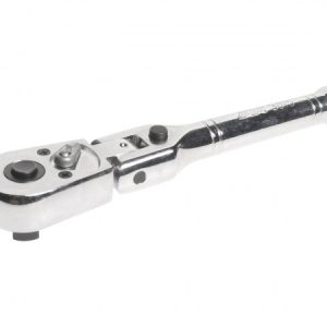 JTC-3015 Трещотка укороченная 3/8" 45-зубцовая на шарнире с фиксацией, с металлической рукояткой, дл