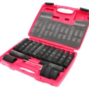 JTC-J616C Набор вставок ударных 3/4" TORX T60-T100, E18-E24, HEX H17-H24 с адаптерами 3/4" и 1",
